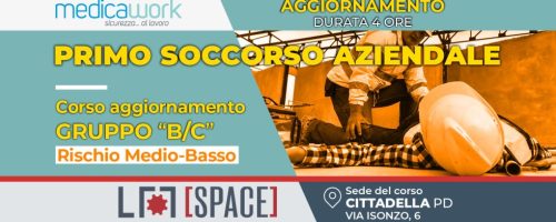 Aggiornamento Primo Soccorso Aziendale – Gruppo B/C Rischio Medio-Basso